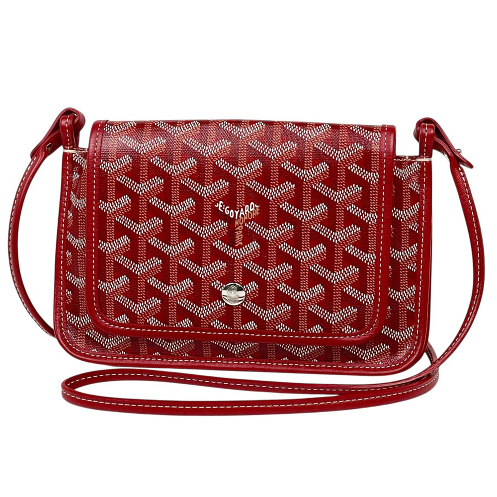Goyard Plume Pouch Wallet Shoulder Bag, Coated Canvas, Red, Women's